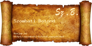 Szombati Botond névjegykártya